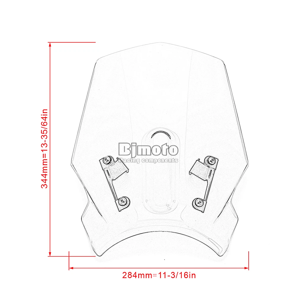 BJMOTO мотоцикл ветер экран лобовое стекло ветер экран щит с монтажным держателем кронштейн для Honda CB1000R- CB650R
