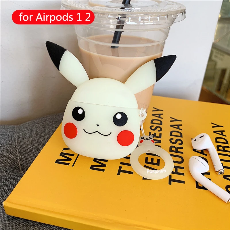 516 Wireless Bluetooth Earphone Cartoon Cute case For Apple Airpods 2 Headset soft Silicone Protective Cover For Airpods accessories - Цвет: 516