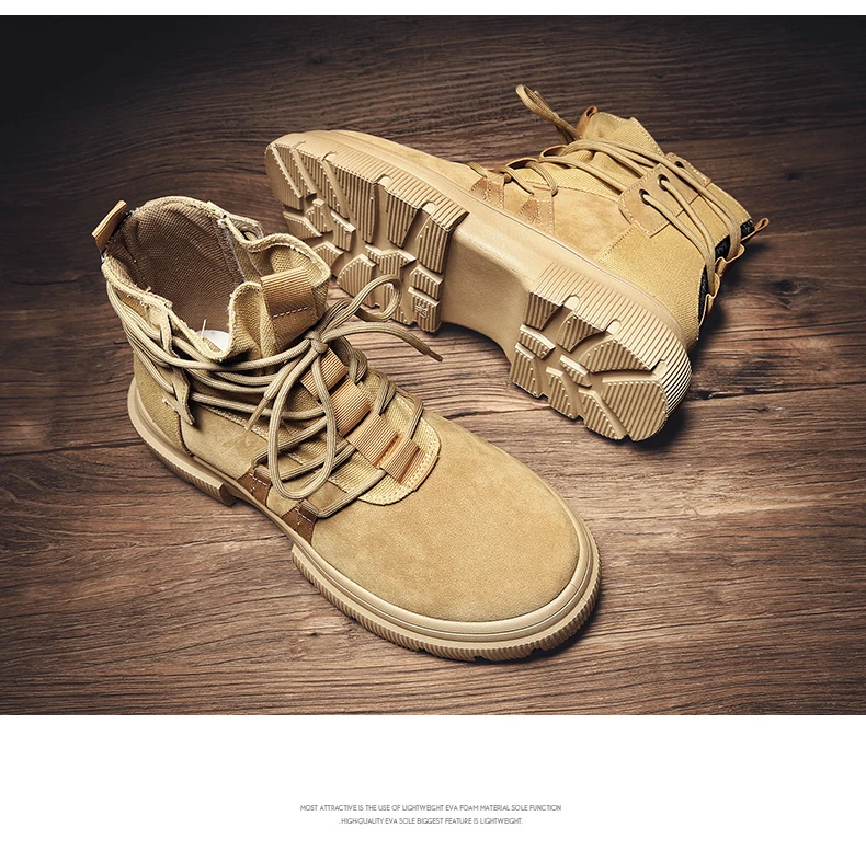 Classic British Martin Boots Chelsea Boots for Men Breathable Wearable Casual Flats Shoes Fashion Anti Smash Motorcycle Boots