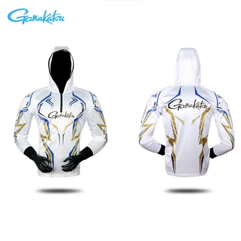 Gamakatsu Summer New Sun Protectio Fishing Shirt Anti-uv Fishing Hoodie Breathable Sports Outdoor Anti-Mosquito Camping Shirts