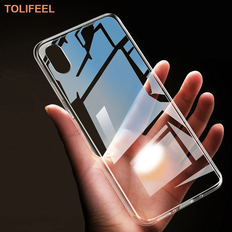 Силиконовый чехол TOLIFEEL для Xiaomi Redmi 7A тонкий прозрачный защитный мягкий телефона