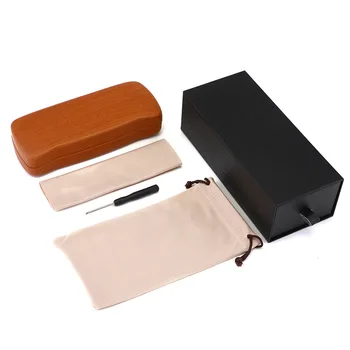 

Sunglasses case new style pulling type Reading glasses box set Unisex Solid multifunction portable glasses case eye contacts