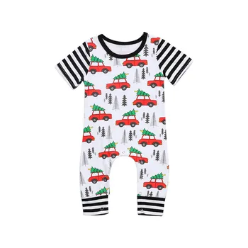 

Summer New Cute Newborn Infant Baby Girls Boys Short Sleeve Car Print Romper Jumpsuit Lovely Baby Kid Clothes Outfits 0-3Years