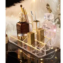 Держатель для кистей для макияжа, коробка для хранения, пластиковый настольный прозрачный держатель, косметический Органайзер, подставка для помады