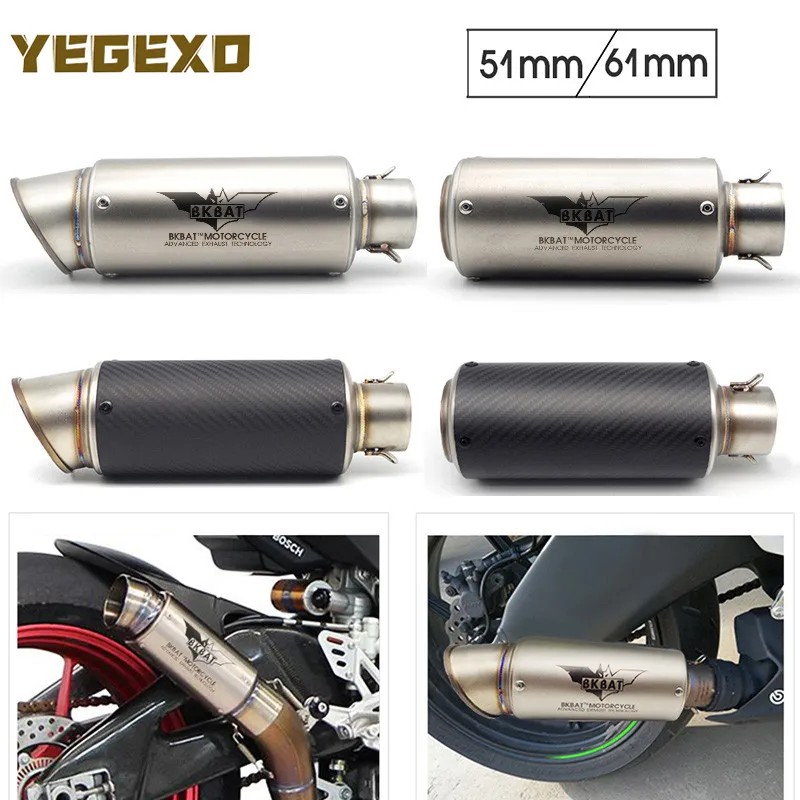 Выхлопная труба для мотоцикла 51 мм 61 нержавеющая сталь honda cb190r hornet 900 dio 34 cbr 500r cbf 600