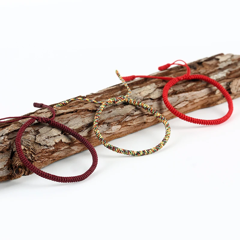 New Lucky Red String Bracelet Men Women Tibetan Buddha Prayer Handmade Yoga Prayer Rope thread Bracelet Size Adjustable