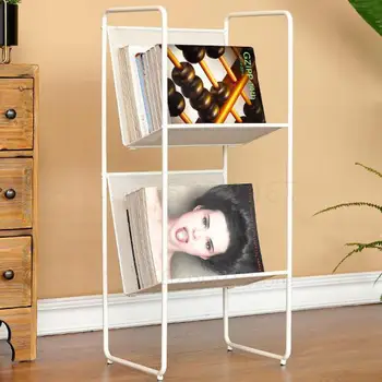 

Bookshelf shelf wrought iron student desk, book storage rack, floor stand, simple narrow small bookshelf