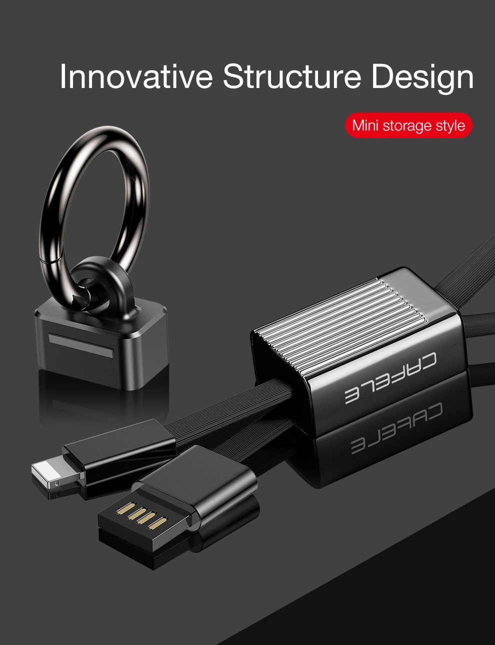 2 в 1 брелок USB кабель для iPhone XS 8 7 6 Мини USB кабель для iPhone 6 7 8 XS Max алюминиевый сплав брелок зарядный кабель