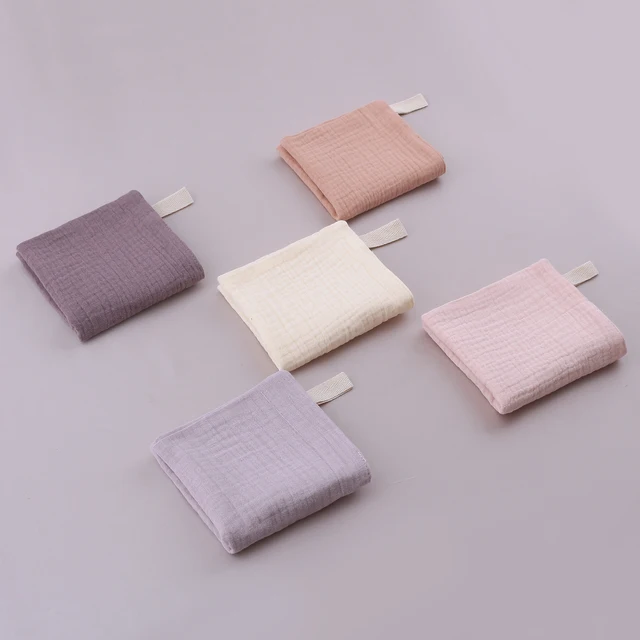 5pcs/Set Square Cotton Baby Face Towel Handkerchief Soft Absorbent Gauze Baby Towel Kids Feeding Bibs Burp Cloths Baby Stuff 1