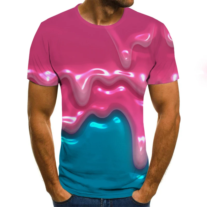 

2020 Newest 3D Printed T-Shirt Ink Draw Pattern Short Sleeve Summer Casual Tops Tees Fashion O-Neck Tshirt Male