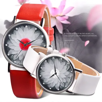 

Women's Quartz Watch Fashion Bracelet Floral Casual Canvas Leather Analog Male Female Men Watches Ladies Girls Clock Gifts 2020