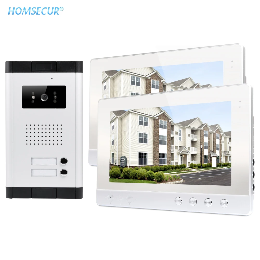 HOMSECUR 10," мульти Квартира видео дверной звонок безопасности домофон Электрический замок поддерживается XC061-2/XC111-2+ XM101-S/W - Цвет: Kit 1