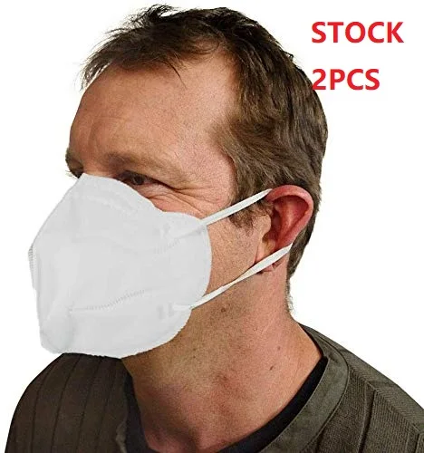 

Stock KN95 Respirator Masks, Face Mask Respirator for Dust Sandings with Elastic Ear Loop (2 pcs)