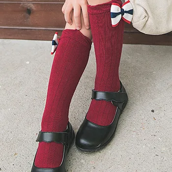 

Spring Autumn Baby Girl Socks Cotton Bows School Socks Summer Baby Socks Long Tube Toddler Girl Socks Baby Knee High Socks