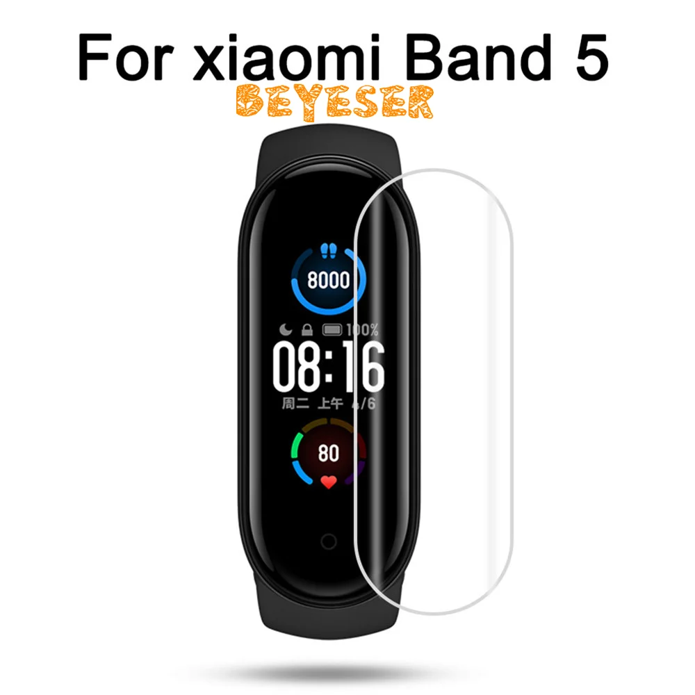 Новинка 2020 защитные пленки для экрана Xiaomi Mi Band 4 против отпечатков пальцев смарт