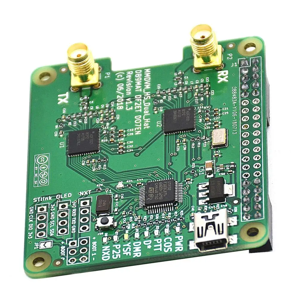 USB порт дуплексный MMDVM модуль точки доступа поддержка P25 DMR ycf OLED для Raspberry Pi с 2 шт антенной Rev 1,2