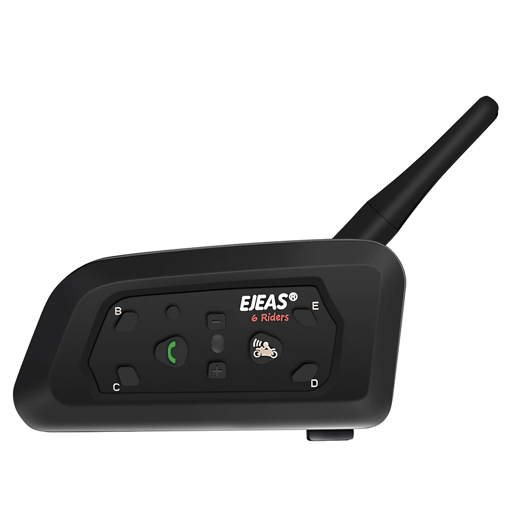 R6 мотоцикл Bluetooth шлем гарнитуры домофон для 6 всадников BT беспроводной intercomunicador переговорные MP3