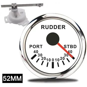 

52mm Rudder Angle Indicator Gauge For 0-190 ohm Sail boat Rudder Angle Meter With Red Backlight Fit 12V~24V Rudder Angle Sensor
