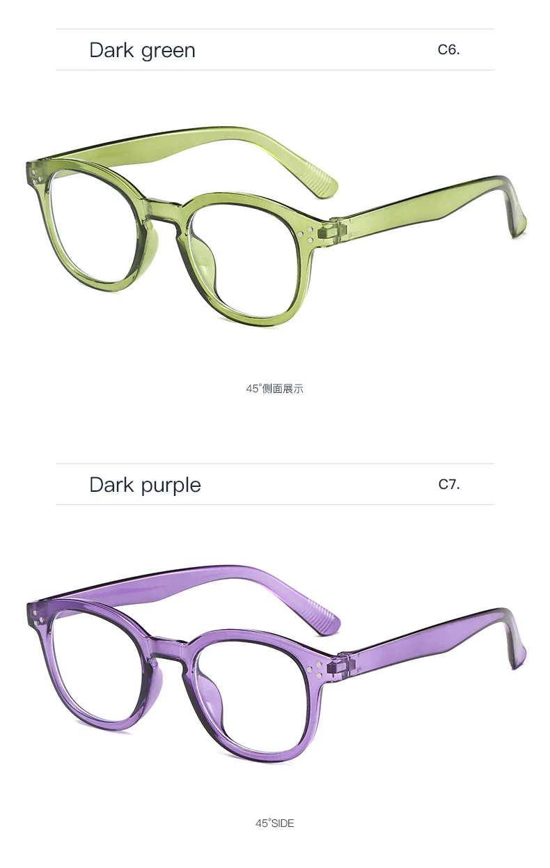 Vintage Computer Brille großen Rahmen Frauen Männer Anti Blau Licht Runde Brillen Blockieren Gläser Optische Spektakel Brillen – Detail 15