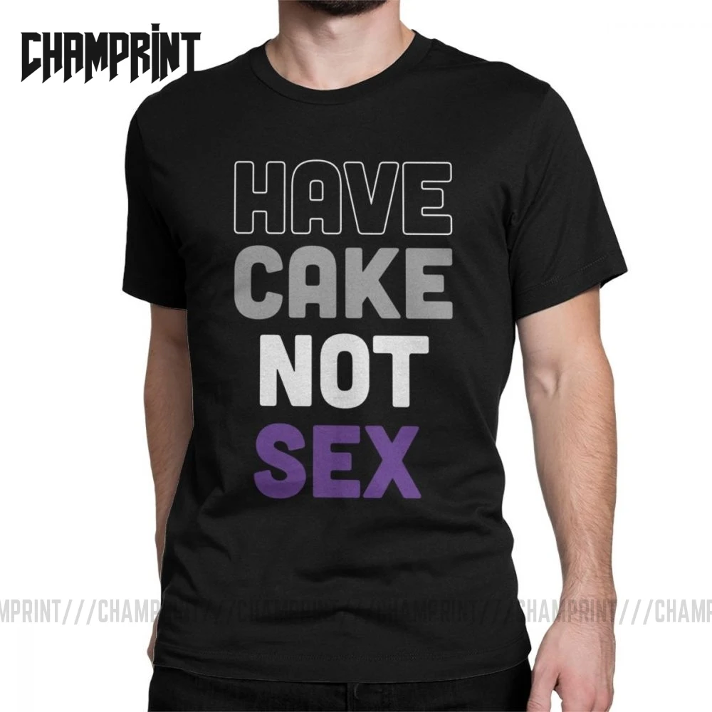 Мужская Винтажная футболка с коротким рукавом надписью Have Cake Not Sex Asexuality Lgbt Lgbtq Ace