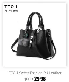 TTOU модные женские сумки через плечо из искусственной кожи Серебристые черные женские повседневные сумки-тоут дорожные сумки
