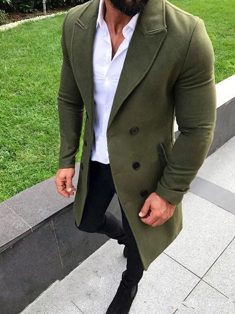 Повседневные зимние твидовые мужские костюмы 1 шт. длинная куртка Свадебные смокинги для жениха Slim Fit Groomsmen наряд мужской блейзер только высокое качество