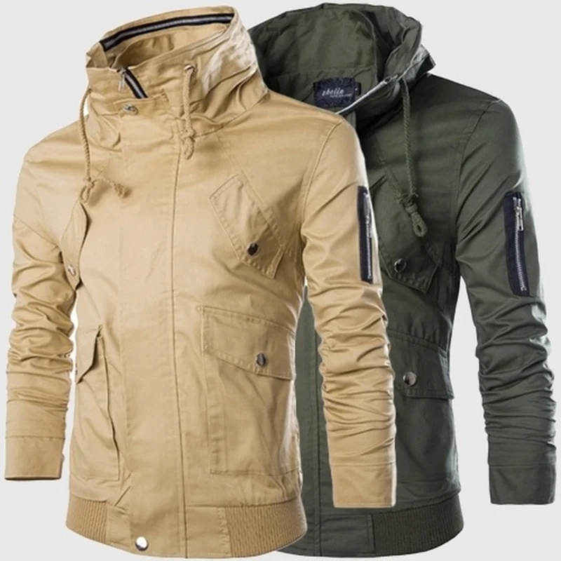 

ZOGAA 2018 Plus Size Mens Jacket Autumn Winter Coat Men Special Design Overcoat Multi-pocket Windbreaker Tooling Jackets