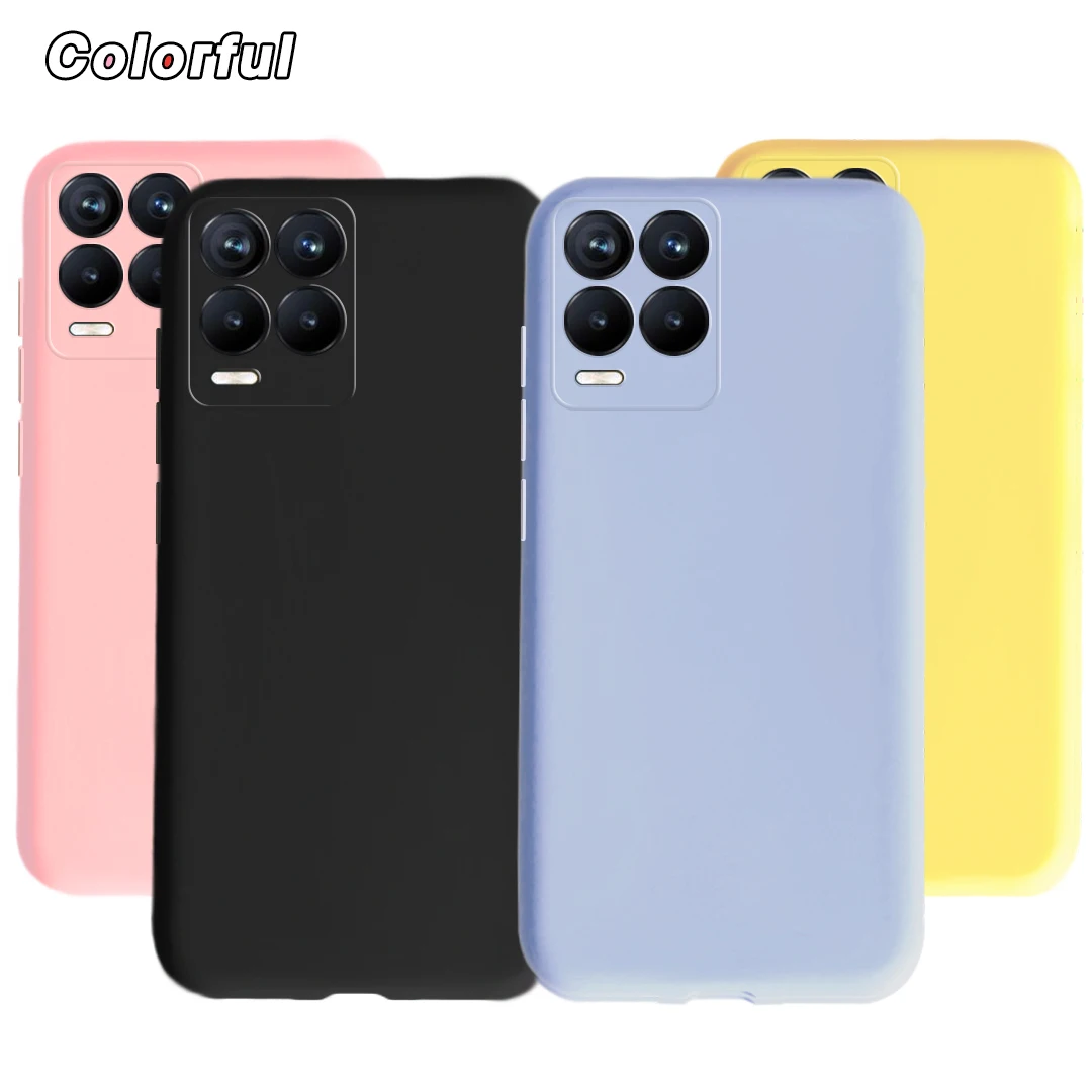 ALAMO Cover Ultra Silicone per Oppo Realme 8 4G / Realme 8 PRO, Custodia Fibra Bumper Antiurto [con 2 Pezzi Vetro Temperato Pellicola Schermo ] - Nero