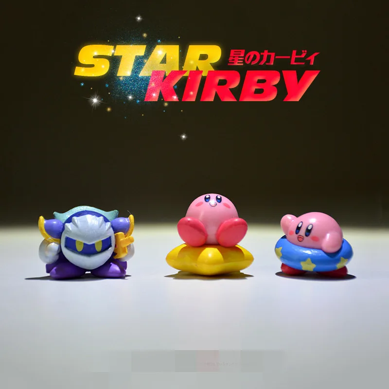48 шт. 2,5 см kawaii звезда Кирби фигурка кукла мягкая резиновая детская коллекция Подарочная модель игрушки