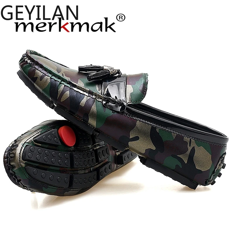 

Men'S Fashion Casual Shoes A Pedal Low To Help Flat Lazy Peas Camouflage Casual Shoes Men British Driving Footwear