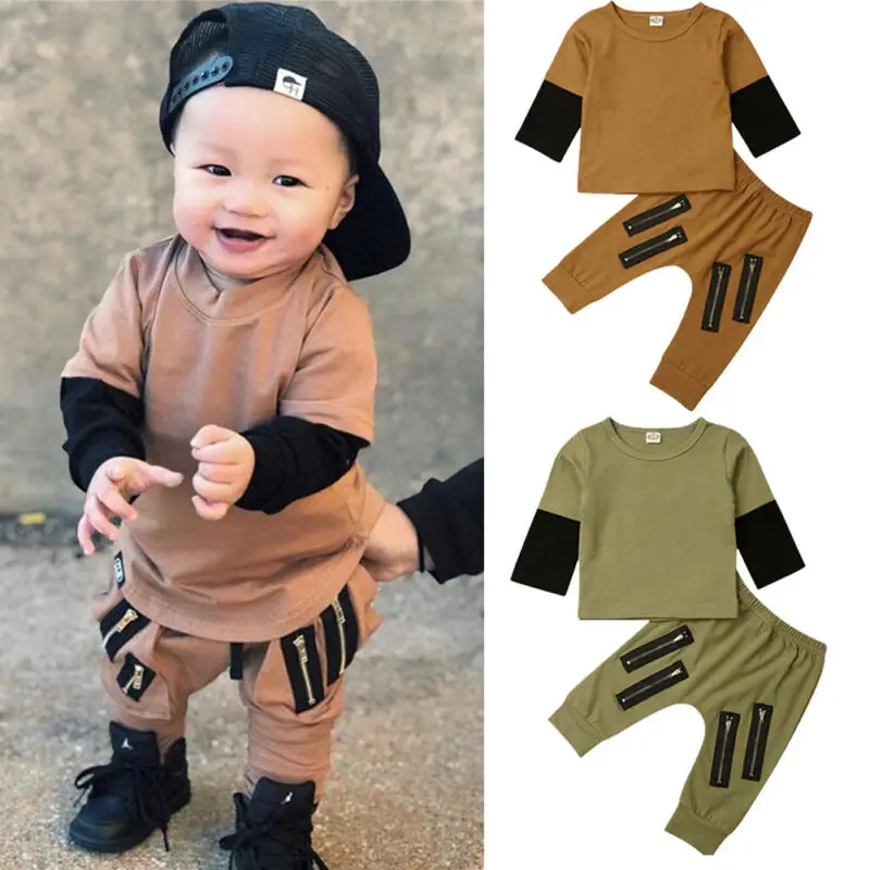 Pudcoco Brand New 2PCS Toddler Kid Baby Boy Sweatshirt Top Long Pants Outfit Clothes Tracksuit |