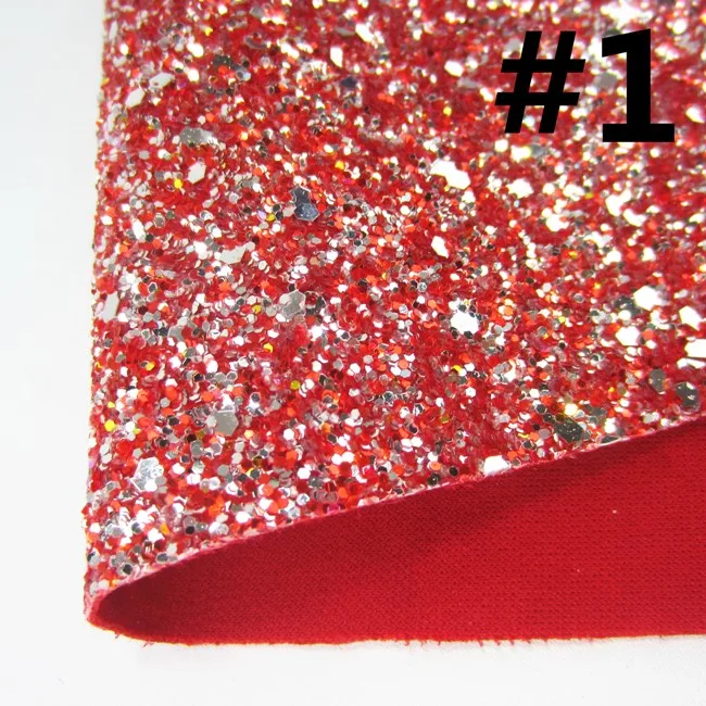 1 -Red with sliver 30 см X 134 см рулон серебристого цвета микс красный розовый синий массивный шестигранный блестящий материал искусственная кожа для бантов украшение дома ремесло AY295 - Цвет: 1 -Red with sliver