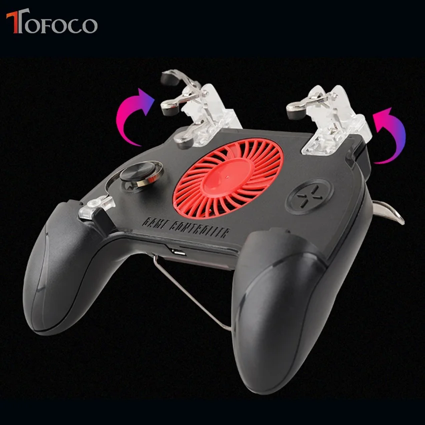 LX2 PUBG Mobile Controller l1 r1For Pubg Controller Gamepad For iphone Android Six 6 Finger Operati