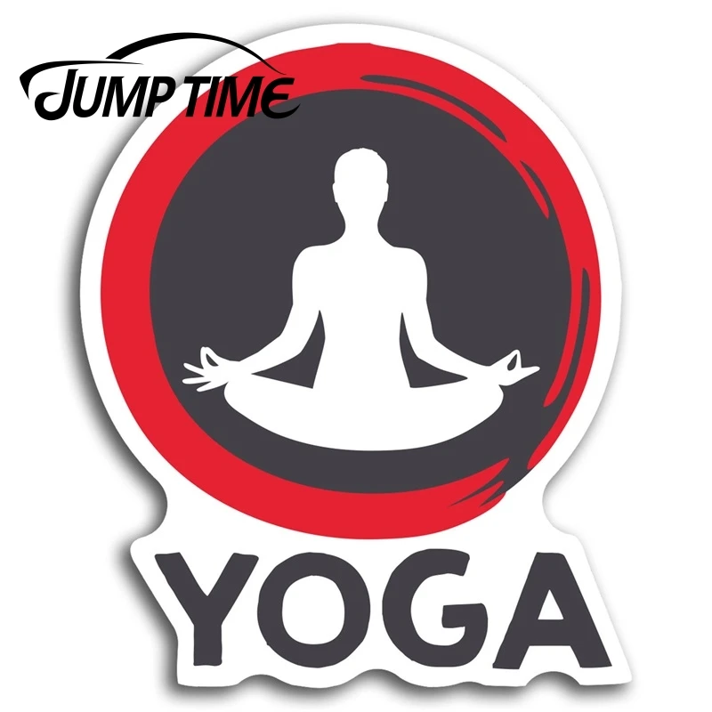 Виниловые наклейки с временем скачка для позы йоги забавная наклейка медитации