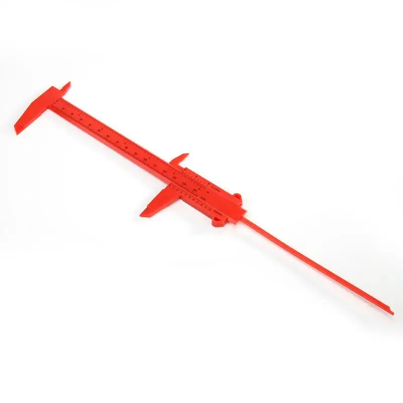 0-150mm Vernier Caliper DIY Double Scale Plastic Vernier Caliper Mini Ruler Student Measuring Tool Gauge - Цвет: Красный