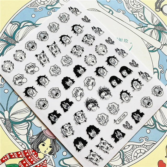 TSC-293 TSC-287 Japanese cartoon anime clown character 3D Back glue Nail Art Stickers Decals Sliders Nail ornament decoration TSC-112 N
