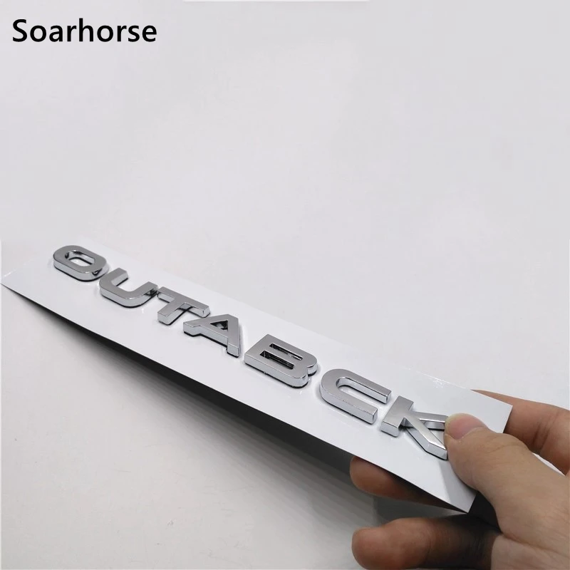  Chrome Letters Sticker For Subaru Outback Rear Lift Tail gate Trunk Badge Emblem