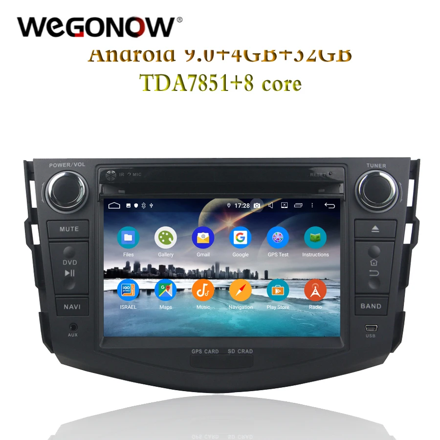 HD IPS DSP Android 9 0 для Toyota RAV4 2006 2012 4 Гб RAM Octa Core автомобильный dvd плеер Bluetooth Wifi 4G RDS радио