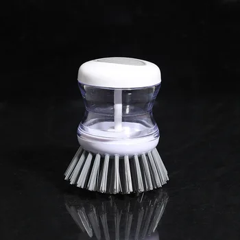 

High quality creative kitchen brush with detergent bin dishwashing brush pressure pot brush Kitchen cleaning brush