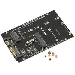 Carte de conversion M.2 NGFF mSATA SSD à 2.5 pouces, adaptateur sata 3.0, 2 en 1 pour ordinateur portable 