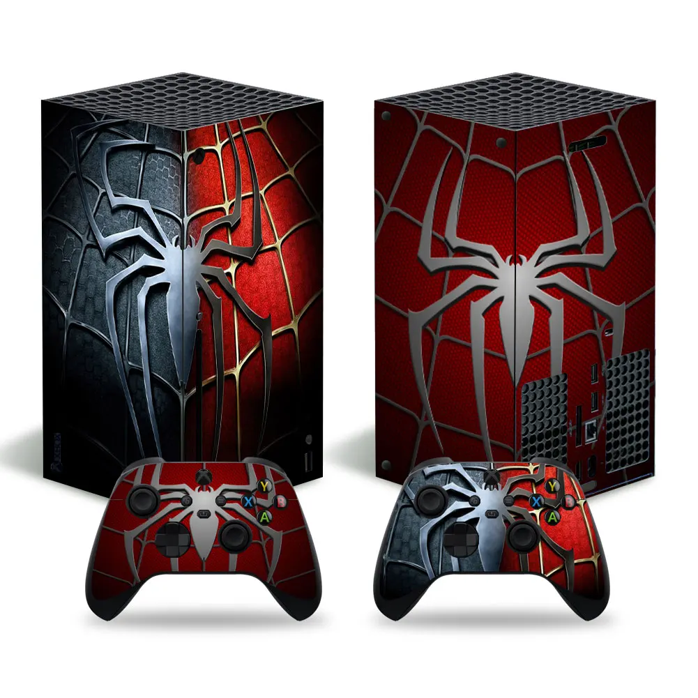 Marvel Iron Man Deadpool Skin Sticker Decal Cover for Xbox Series X Console and 2 Controllers Xbox Series X Skin Sticker Vinyl 