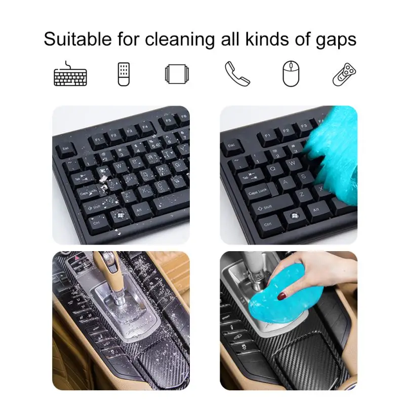 Автомобильный очиститель клеевой панели вентиляционное отверстие приборной панели автомобиля зазор пыли грязи очиститель Мягкий гель удаление пыли мягкий чистый клей