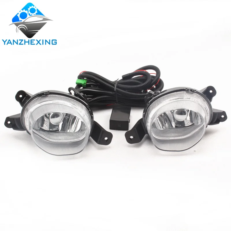 High-quality Front Bumper Fog Light And Cover For Chevrolet Aveo 2009-2011 Fog Lamp with Bulb Wire Switch H3 12V 55W Harness Kit