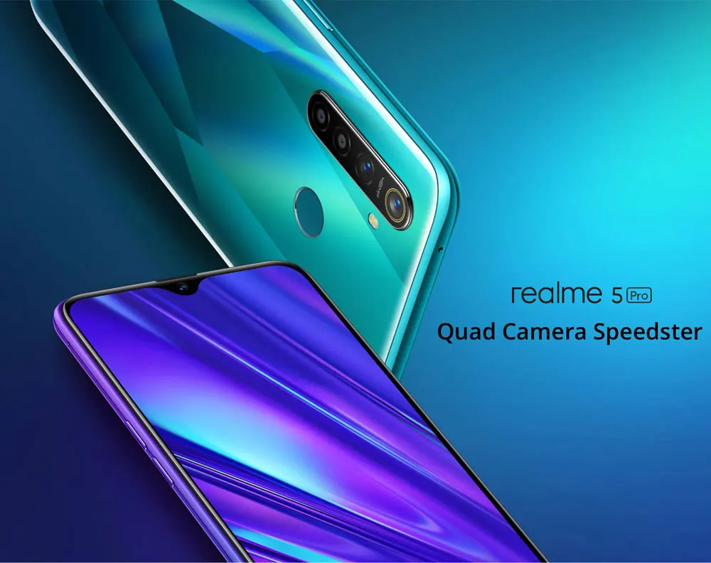 Европейская версия 6,3 дюймов Realme 5 Pro 48MP четырехъядерный мобильный телефон 8 ГБ ОЗУ 128 Гб ПЗУ 4035 мАч восьмиядерный смартфон Snapdragon 712 4G