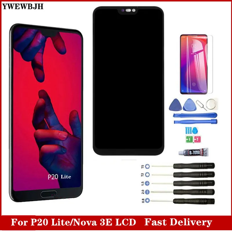 

For Hua wei P20 Lite Screen Replacement LCD Display Touch Screen Digitizer Assembly For HUA WEIP20 Lite Nova 3e ANE-LX2 ANE-L22