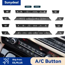 

A/C Heater Button 12/14pcs Key Caps Repair Kit Switch Cover For BMW 5/6/7 Series F01 F02 F06 F07 F10 F11 F12 F13 GT