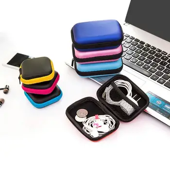 

New 5 Colour Portable Data Cable Storage Bag Earphone Wire Organizer Case For Headphone Line Headset Organizer Storage Box