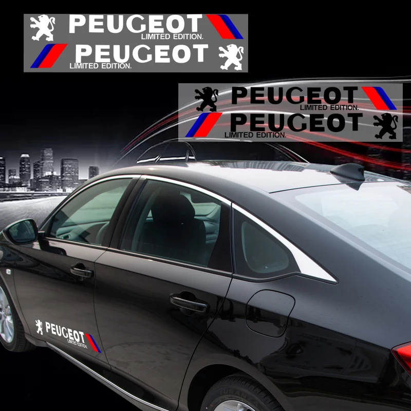 

2pcs New Fashion Car Styling Sticker Car Decoration Body Sticker for Peugeots 107 108 206 207 308 307 508 2008 3008 style