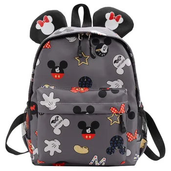 

Disney Cartoon Schoolbag Mickey Children Backpacks kindergarten Schoolbag Fashion School Bags Baby Girls Boys Backpacks