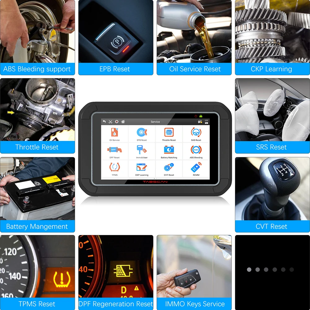 EUCLEIA TabScan S7C OBD 2 Автомобильный сканер Профессиональный автомобильный диагностический DPF EPB TPMS масляный Сервис Сброс ODB2 автомобильный диагностический инструмент
